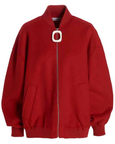 JW Anderson Wool Bomber Jacket - Red