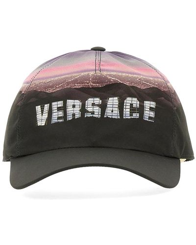 Versace Baseball Hat With Logo - Black