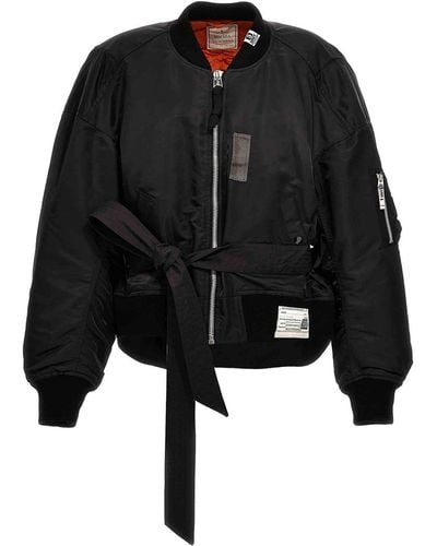Maison Mihara Yasuhiro Nylon Bomber Jacket - Black