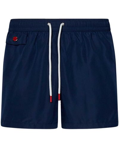 Kiton Lightweight Polyester Swim Shorts - Blue