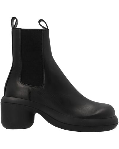 Jil Sander Round-toe Ankle Boots - Black