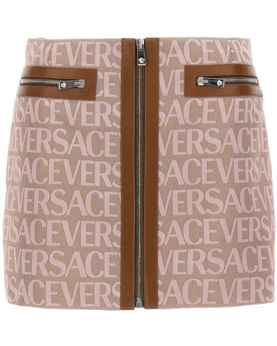 Versace Allover' La Vacanza Capsule Skirt - Brown