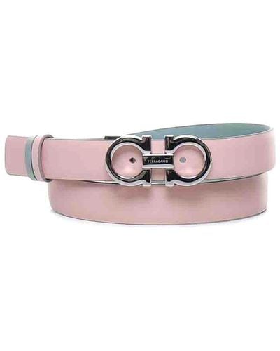 Ferragamo Reversible Leather Belt - Pink