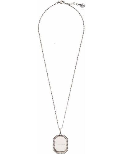 Alexander McQueen Pendant Necklace - White