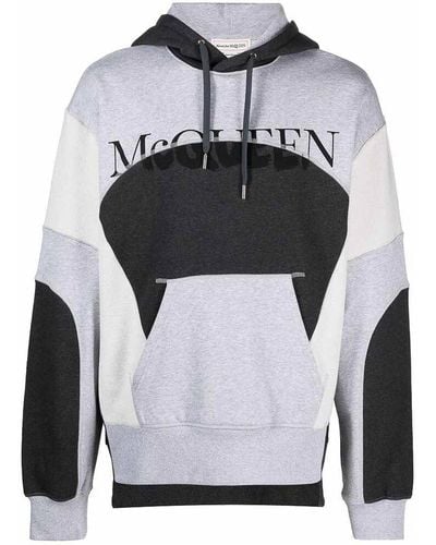 Alexander McQueen Logo-print Hoodie - Grey