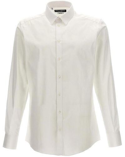 Dolce & Gabbana Logo Embroidery Shirt - White