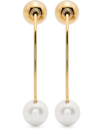 Dries Van Noten Earrings With Pearls - White