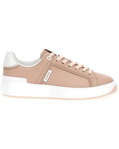 Balmain B-court Leather Sneakers - Pink