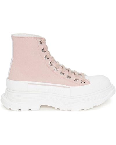 Alexander McQueen Tread Slick High Top Sneakers - Pink