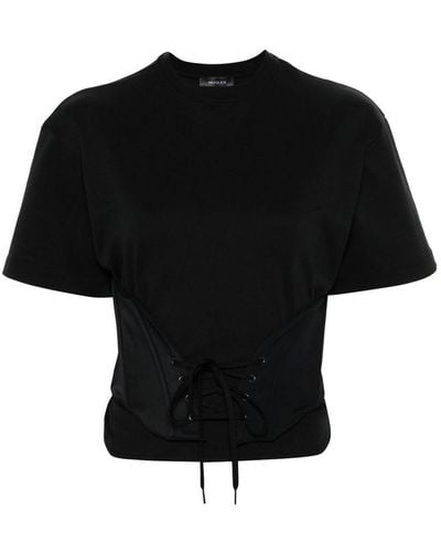 Mugler Cotton Corser T-shirt - Black