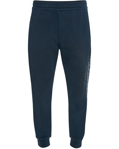 Alexander McQueen Cotton Jersey Sweatpants - Blue
