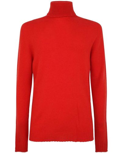 MD75 Cashmere Turtle Neck Sweater - Red