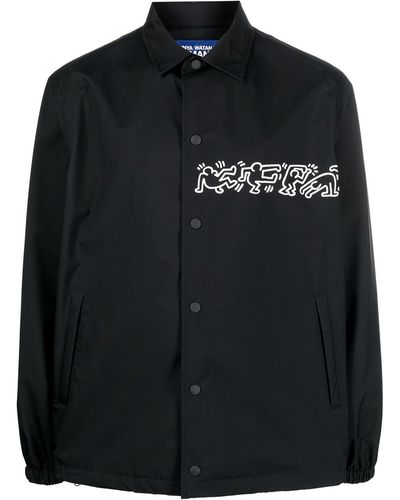 Junya Watanabe Keith Haring-print Shirt Jacket - Black