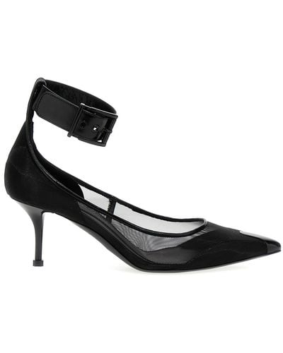 Alexander McQueen Punk Pointed Toe Court Shoes - Black