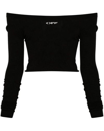 Off-White c/o Virgil Abloh Logo Long Sleeve T-shirt - Black