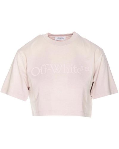 Off-White c/o Virgil Abloh Laundry Cropped T-shirt - Pink