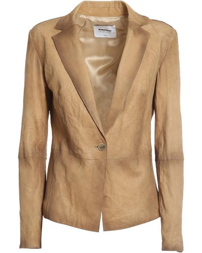 S.w.o.r.d 6.6.44 Shaded Leather Blazer - Natural