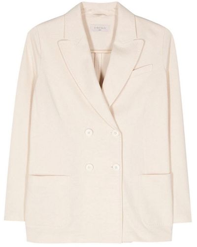 Circolo 1901 Oxford Double-breasted Jacket - Natural
