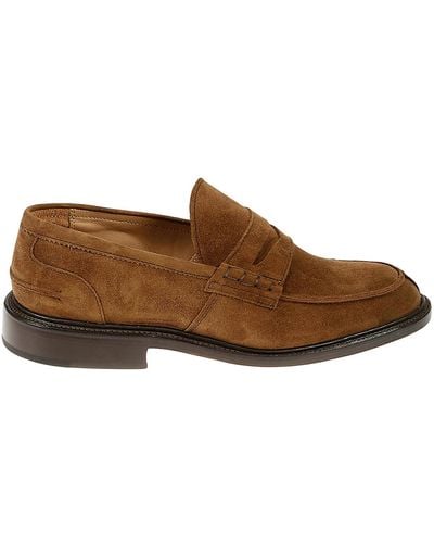 Tricker's James Penny Loafer Suede - Brown