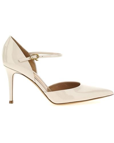 Gianvito Rossi Patent Leather Court Shoes - Natural