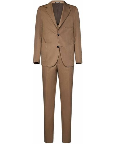 Emporio Armani Cotton Blend Suit - Natural