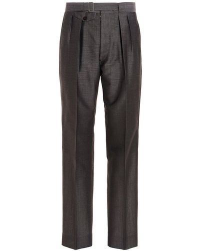 Maison Margiela Double Front Pleat Trousers - Grey