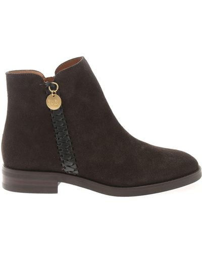 See By Chloé Louise Ankle Boots In - Brown