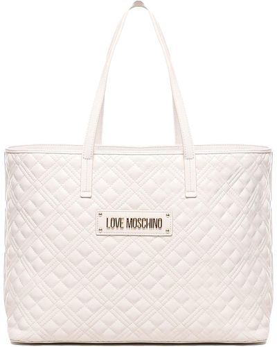 Love Moschino Quilted Shopping Bag - Natural