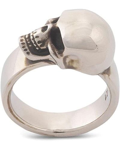 Alexander McQueen Skull Ring - White