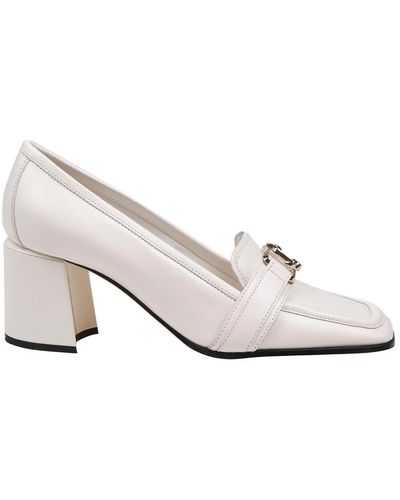 Jimmy Choo Leather Loafers - White