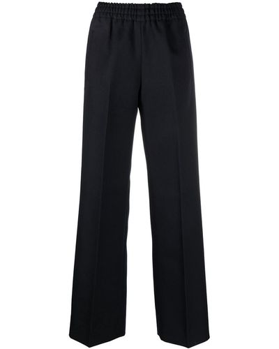 Golden Goose Pants With Elastic And Pleats - Blue