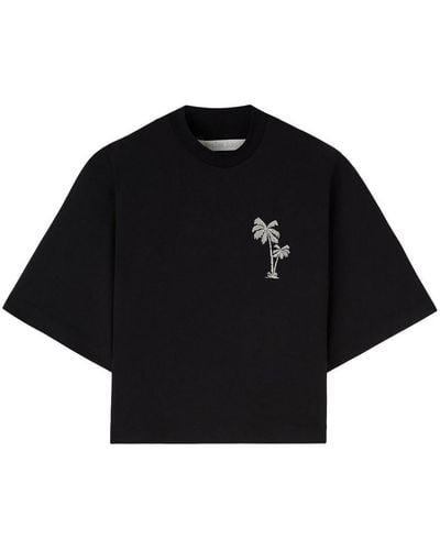 Palm Angels T-shirt With Logo - Black
