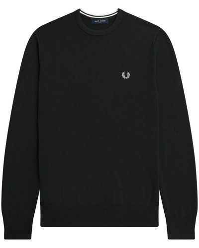 Fred Perry Wool And Cotton Jumper - Black
