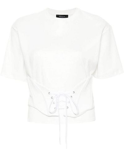 Mugler Cotton Corser T-shirt - White