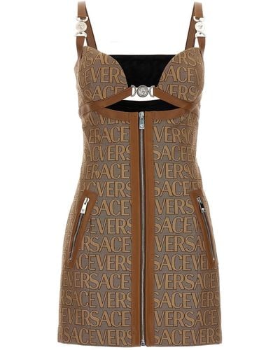 Versace Allover' La Vacanza Capsule Dress - Brown