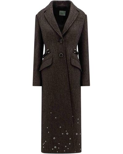 DURAZZI MILANO Tailored Virgin Wool And Cotton Coat - Black