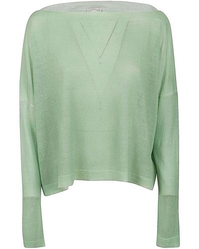 F Cashmere Long Sleeves Tee - Green