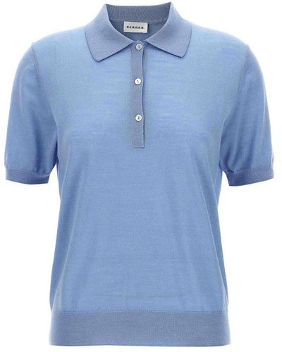 P.A.R.O.S.H. Knitted Polo Shirt - Blue