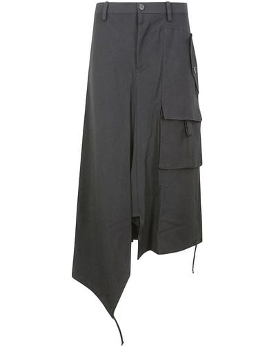 Yohji Yamamoto Midi Skirt - Gray