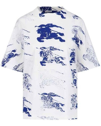 Burberry T-shirt Stampa Ekd - Blue