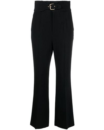 RED Valentino High-waisted Cropped Trousers - Black