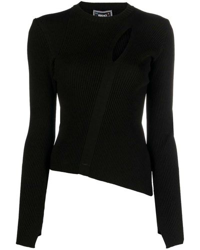 Versace Cut-out-detail Sweater - Black