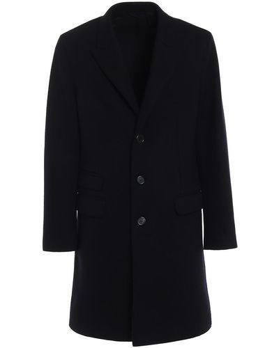 Neil Barrett Skinny Fit Wool Blend Coat - Black