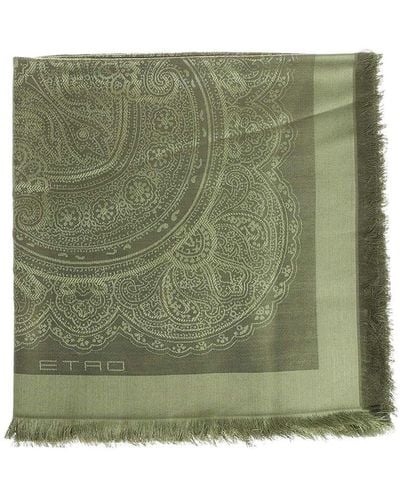 Etro Embroidered Shawl - Green