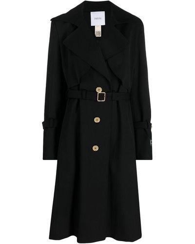 Paltò Belted Wool Coat - Black