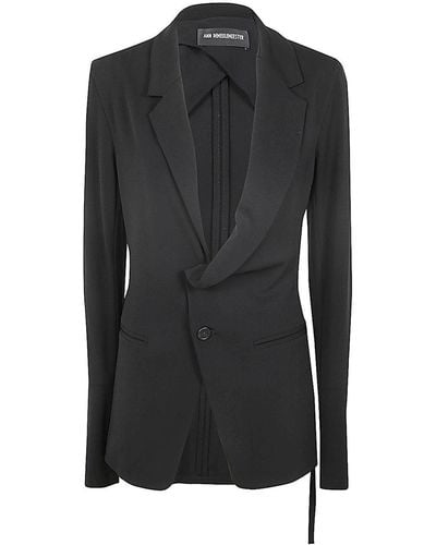 Ann Demeulemeester Asymmetric Deconstructed Jacket - Black