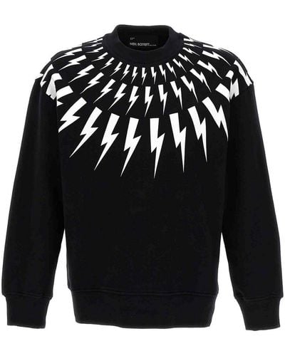 Neil Barrett Thunderbolt Sweatshirt - Black