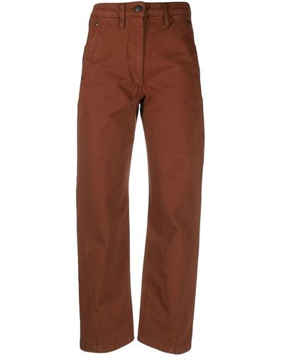 Lemaire Denim Twisted Trousers - Brown