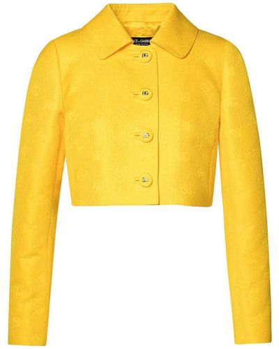 Dolce & Gabbana Cotton Blend Jacket - Yellow