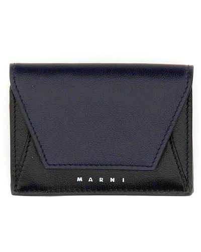 Marni Tri-fold Wallet - Blue